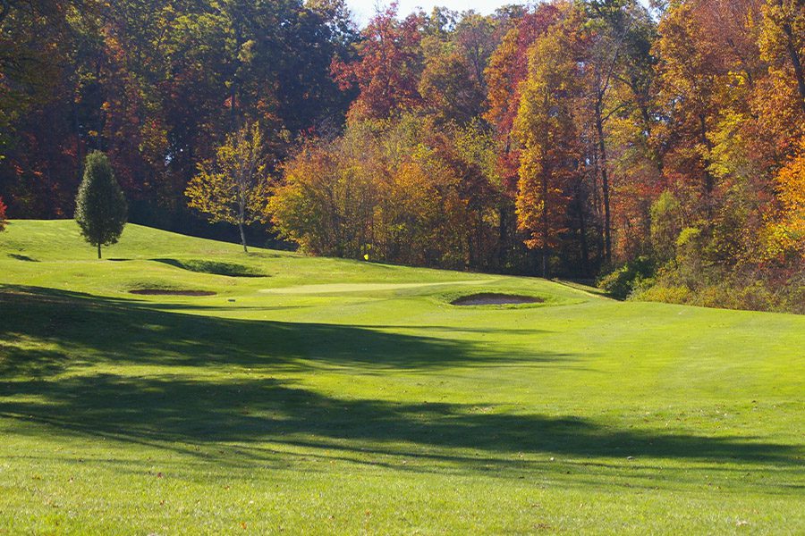 Crossville, TN - Golf Course Fairway and Green in the Fall