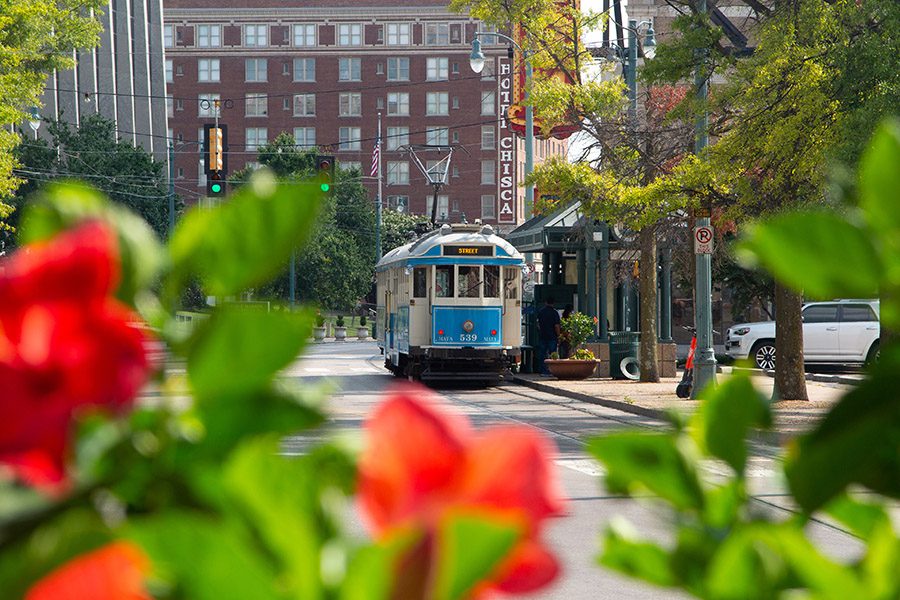 Memphis, TN - Downtown Vintage Trolley in Memphis Tennessee